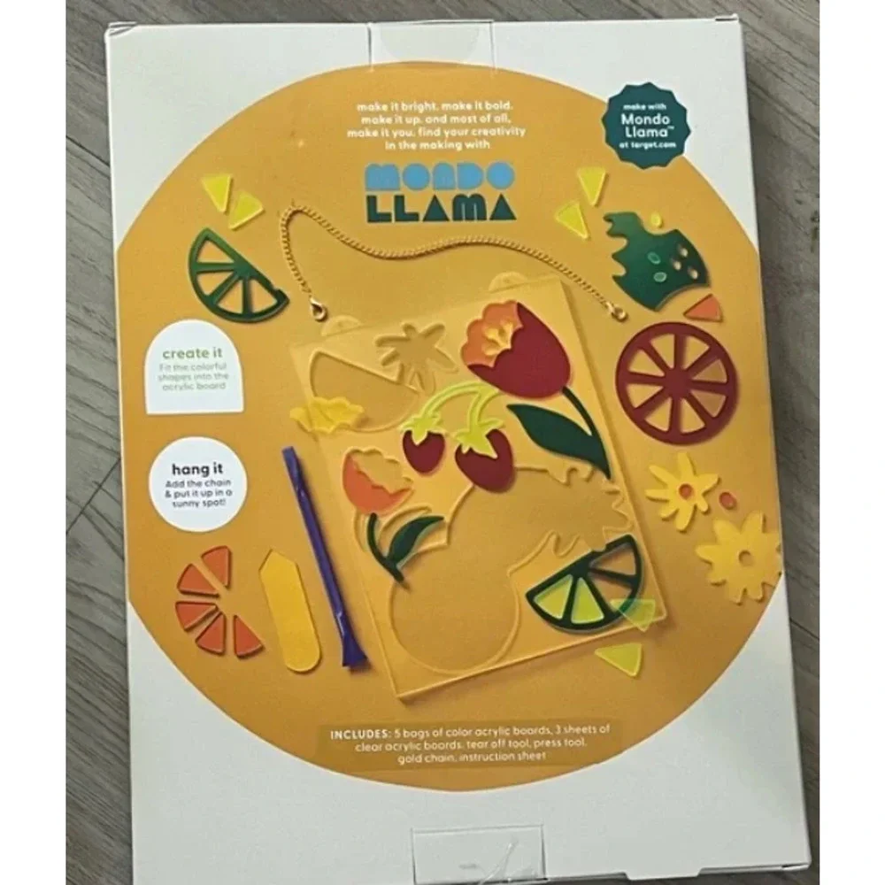 Fruit Acrylic Suncatcher Craft Kit - Mondo Llama NEW in box Hanging Cute Fun s19